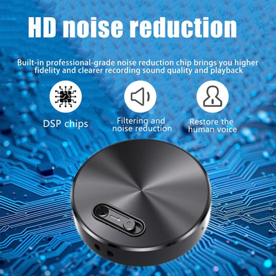 Smart Voice Recorder – One-Touch Recording, HD Noise Reduction，Long Battery, Large Storage, Support Voice to Text