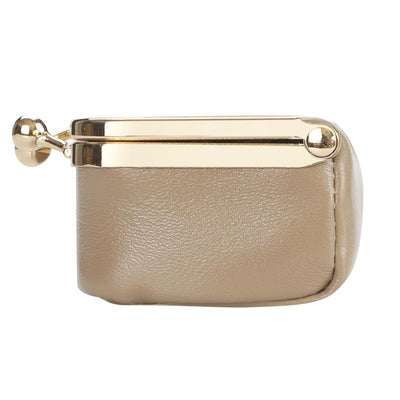 Big Size, Royal Bagger Genuine Leather Mini Jewelry Box, Ring & Necklace Storage, Retro Coin Purse with Kiss Lock for Women 4894