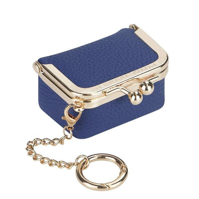 Royal Bagger Genuine Leather Mini Kiss Lock Coin & Jewelry Box, Removable Keychain, Storage for Rings, Earrings, Necklaces 2894