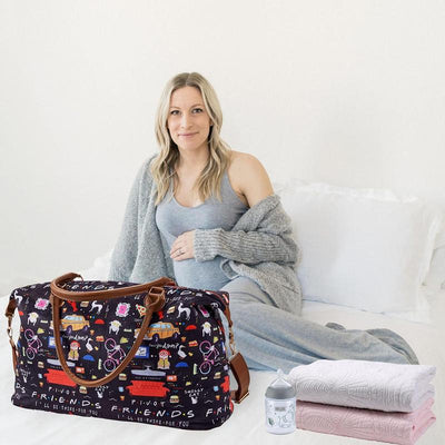 Weekender Bags Extra Large Stylish Travel Friends TV Show Duffle Bag with Shoulder Strap Surface Waterproof Carry on Travel Bag Lightweight Overnight Hospital Bags Western Gifts for Women