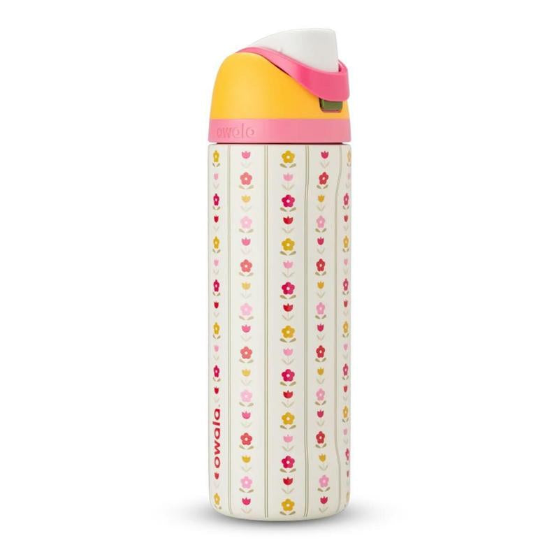 Owala Freesip 32Oz – Urban Outfitters Edition, Flower Crown, Tea Time Pink Hydration Bottle, Pillow Fight Cherry, Candy Coated