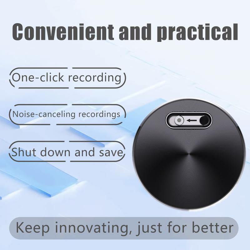 Smart Voice Recorder – One-Touch Recording, HD Noise Reduction，Long Battery, Large Storage, Support Voice to Text