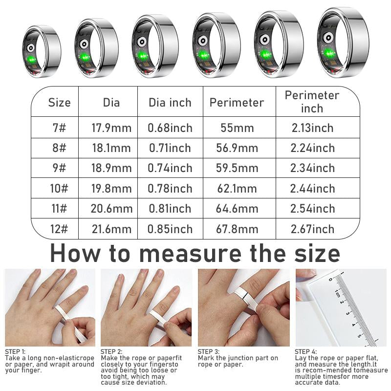 AOMIAO Smart Ring This Is a Waterproof Tracking Fitness Ring and a Fashionable Accessory, Suitable for Both Men and Women.